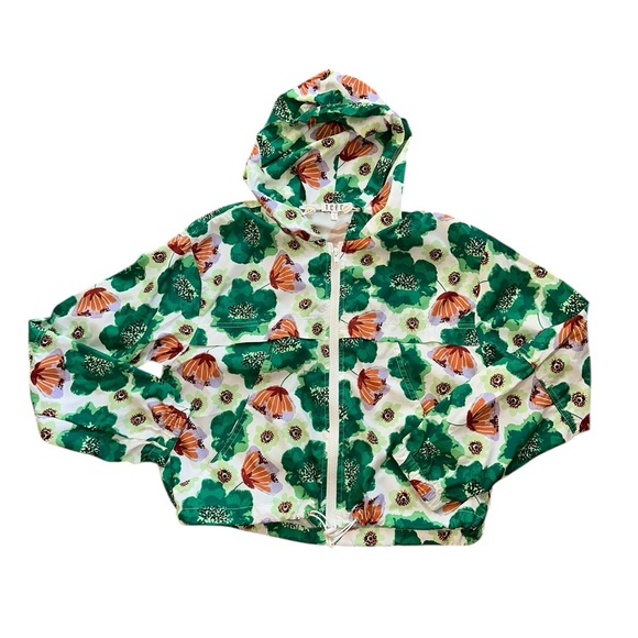 TCEC Botanical Print Light Weight- Green and Orange - Picture 1 of 2